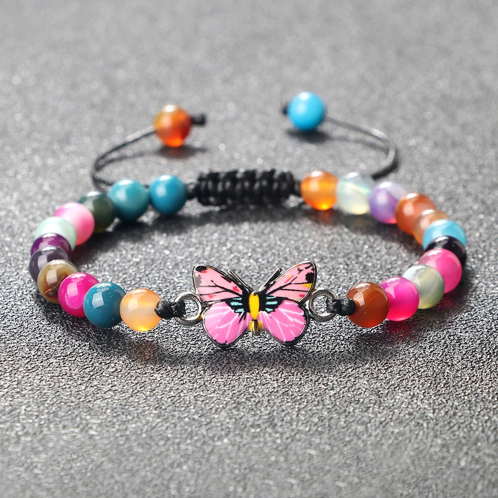 Hot Black Pink Butterfly Bracelet